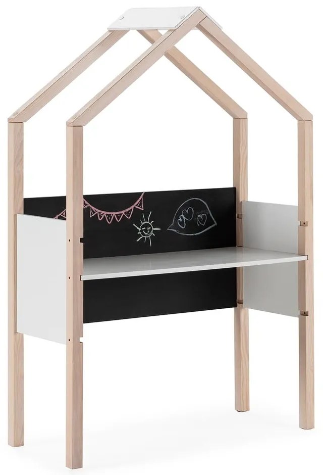 Borovi fenyő gyerek íróasztal 40x100 cm Roxana – Marckeric