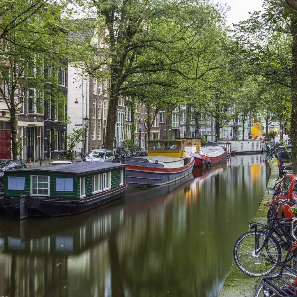 Poszter 70x70cm Csatorna Amszterdam városon át 5, Assaf Frank