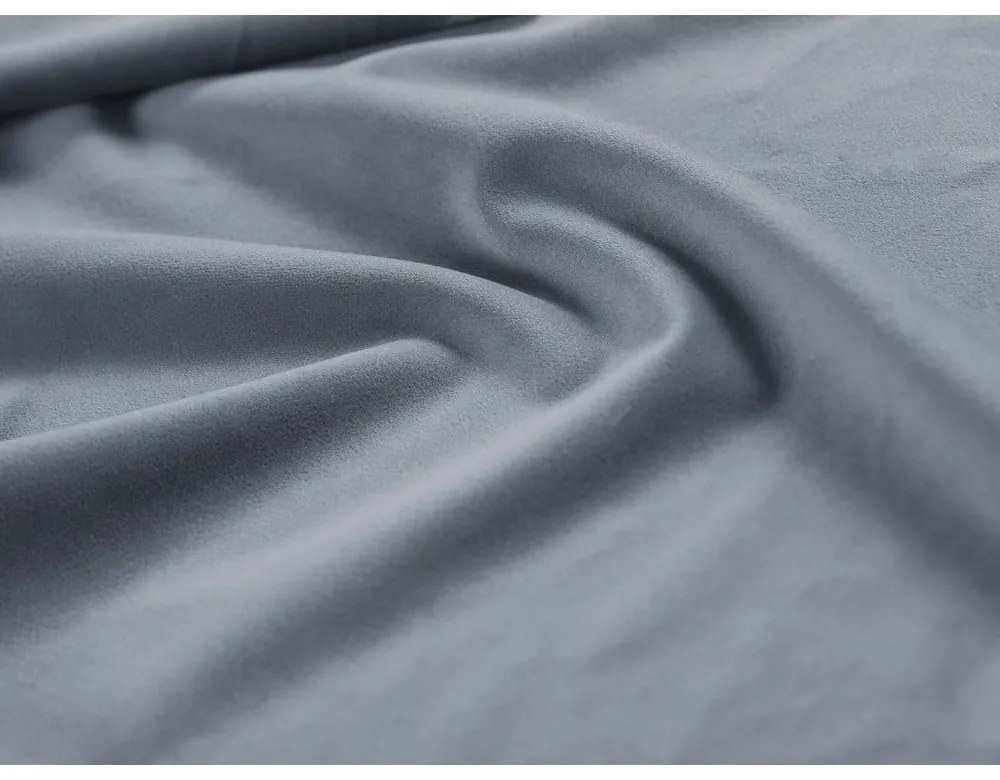 Világoskék kárpitozott ágyneműtartós franciaágy ágyráccsal 200x200 cm Casey – Mazzini Beds