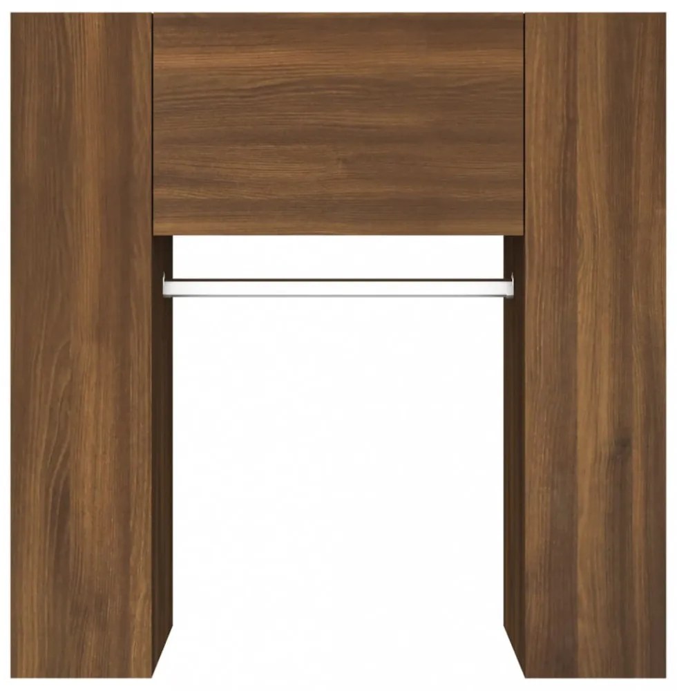 barna tölgyszínű szerelt fa előszobaszekrény 97,5 x 37 x 99 cm