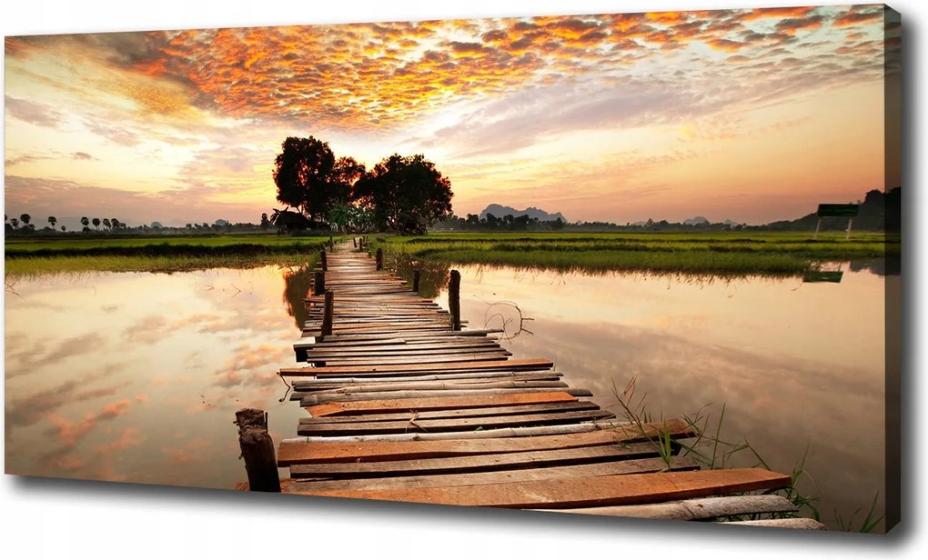 Vászonkép Fa híd 100x70 cm