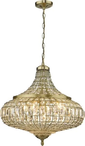 Där Lighting ASM0675 - ASMARA láncra szerelt csillár 6xE14/40W/230V, sárgaréz