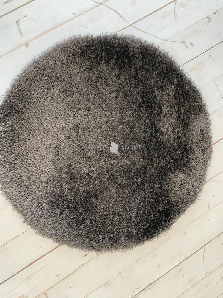 Puffy shaggy kerek szőnyeg Sötétszürke (Dark grey) 80x80