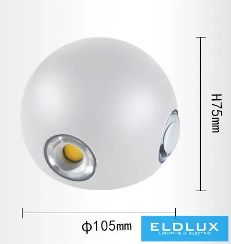 UNIVERSO fali lámpa LED 10w 1200lm 3000k IP65 ∅105×75mm fehér
