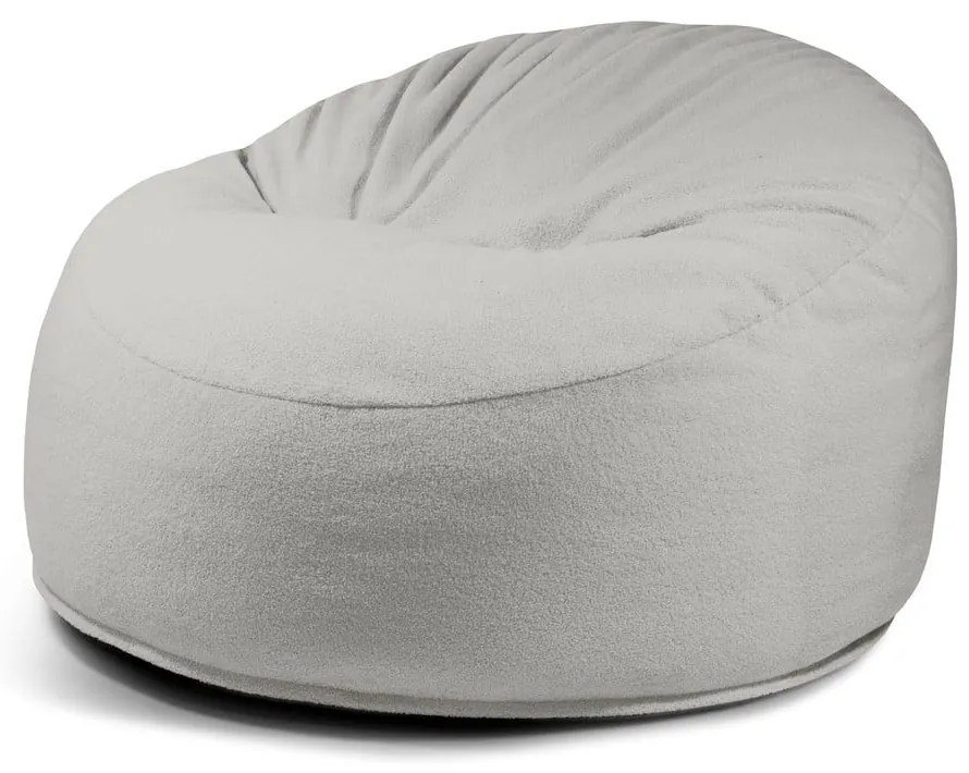 Világosszürke buklé babzsákfotel Om 110 – SLOWDOWN