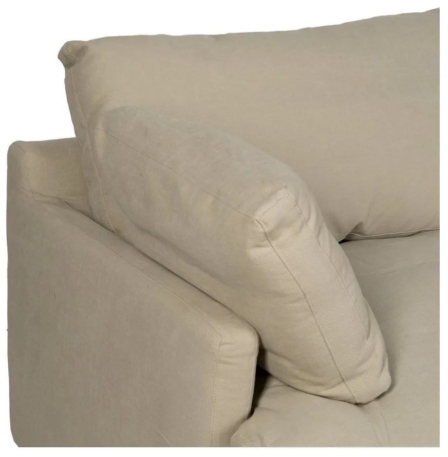 Bézs len kanapé 212 cm – Ixia