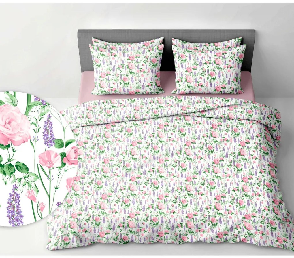 Lavender krepp ágyneműhuzat TiaHome - 1x Párna 90x70cm, 1x Paplan 140x200cm