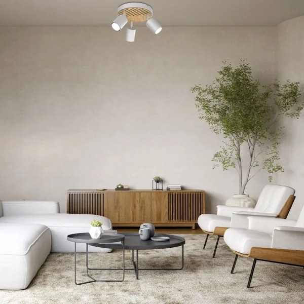 Spotlámpa TERRA 3xGU10/8W/230V fehér/tölgy