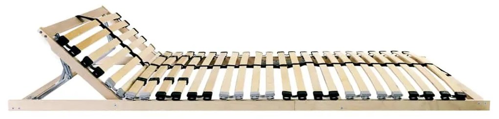 Lécalap fejtámlával Barna 90 x 190 cm Tömör bükkfa