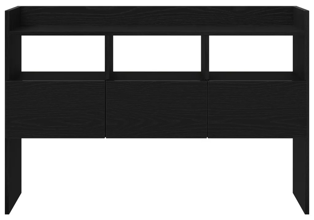 Oldalszekrény Fekete Tölgy 105x30x70 cm Műanyag Fa