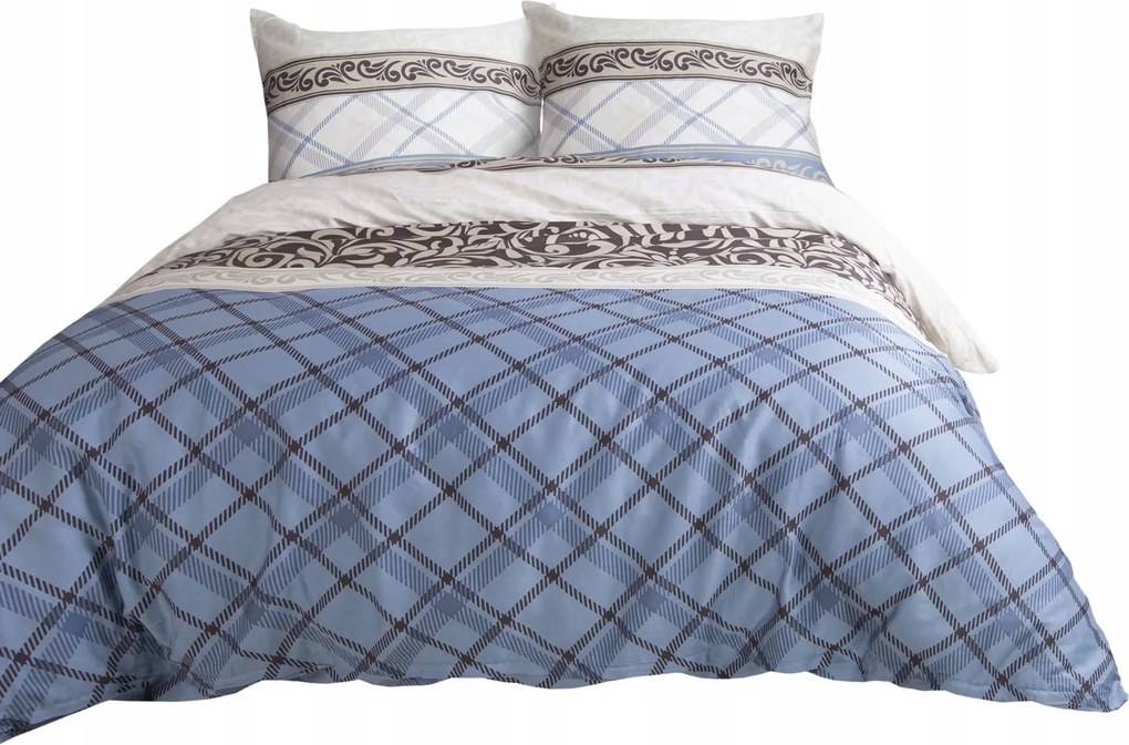 Szatén ágyneműhuzat 1530/1 kék 3239 220x200 Darymex