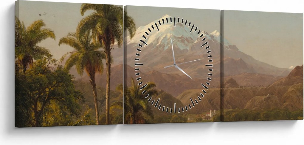 Kép - Frederic Edwin Church, Tamaca Palms, reprodukciók (órával) (90x30 cm)