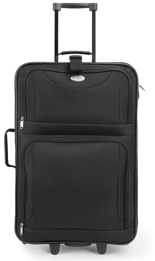 monzana® Utazóbőröndök készlet kerekeken, fekete, 4 részes (60l, 34l, 16l, 3l)