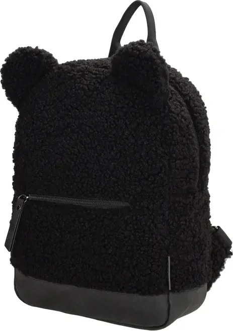 Fekete bolyhos gyerek hátizsák „Winnie”