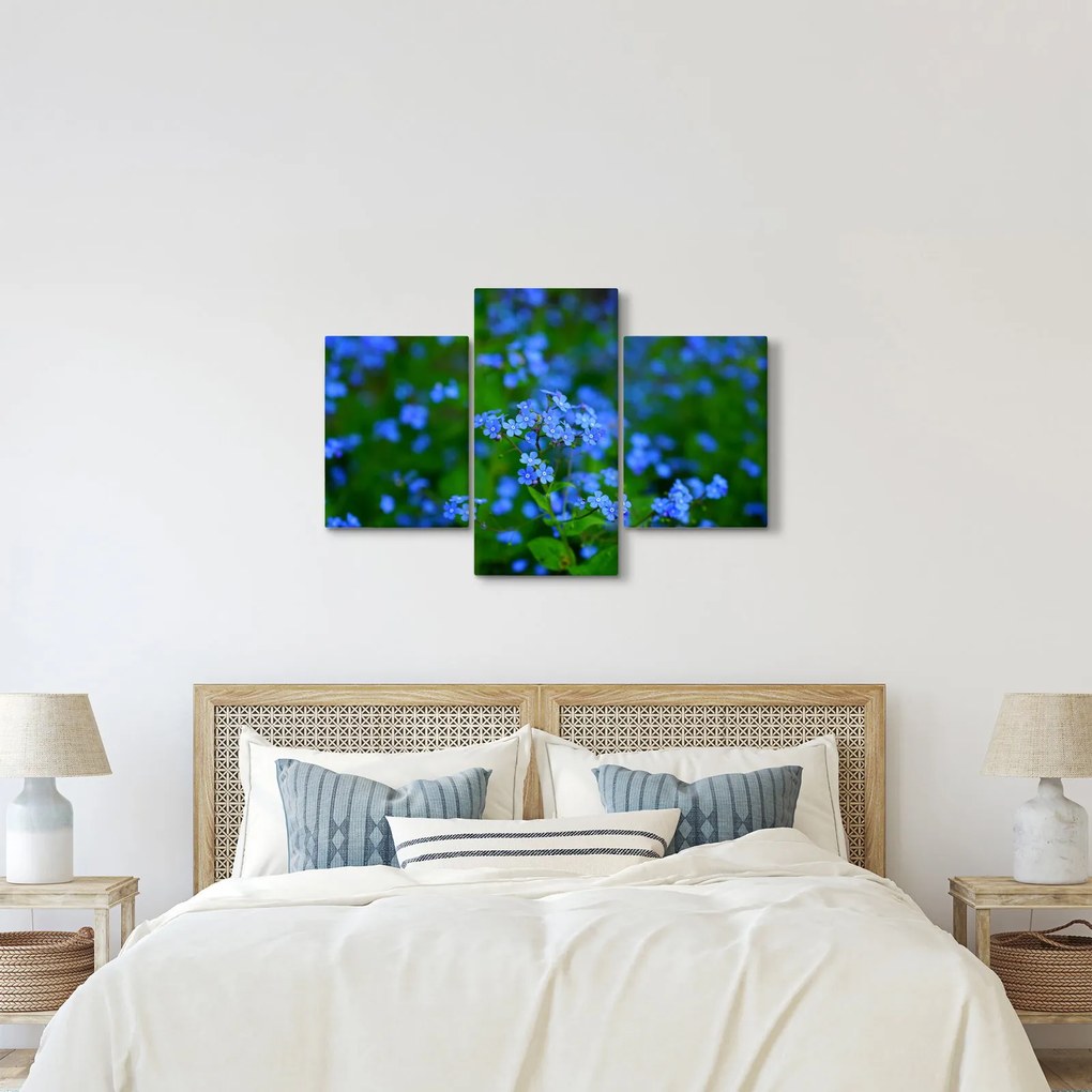 A kék virágok képe (90x60 cm)
