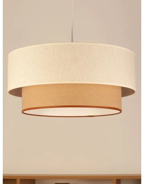 NATIA kábeles függőlámpa 1xE27/60W/230V fehér/barna