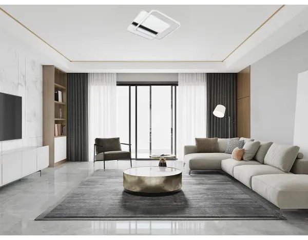 LED Dimmelhető mennyezeti lámpa LED/95W/230V 3000-6500K fehér + távirányítás