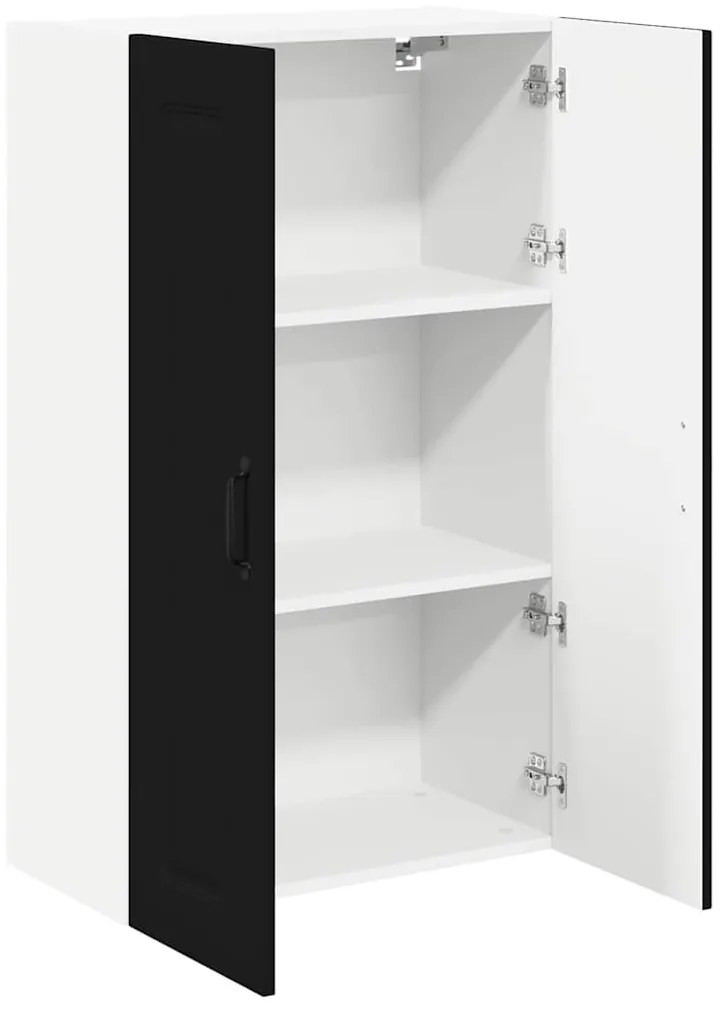 Fali konyhaszekrény polcokkal Fekete 60 x 31 x 100 cm Faanyag