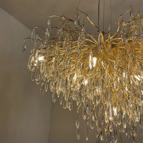 Kristály csillár zsinóron 11xG9/40W/230V arany