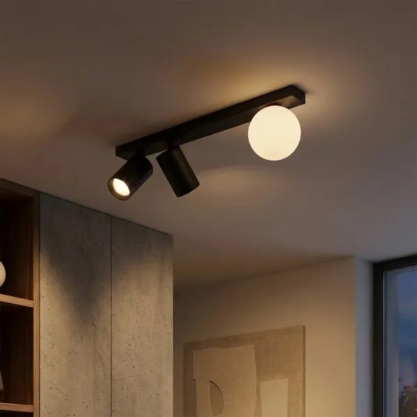BRILAGI - SELE BALL spotlámpa 2xGU10/30W/230V + 1xG9/10W fekete