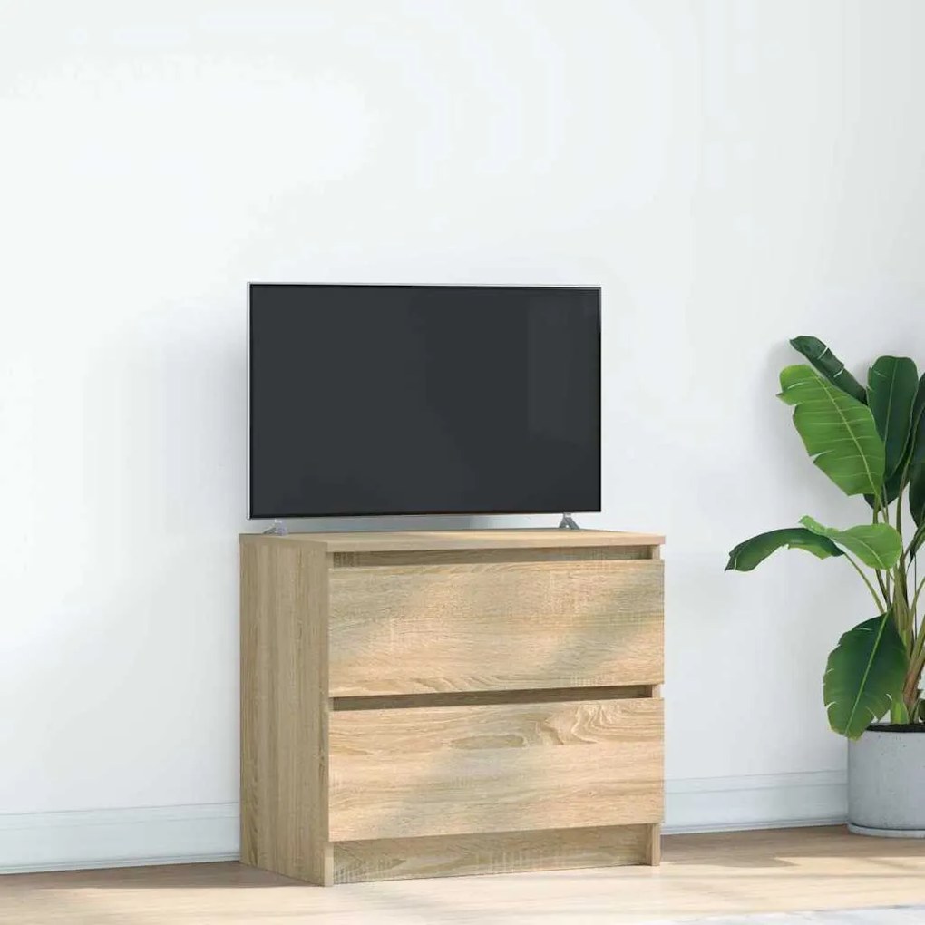 sonoma tölgy színű szerelt fa TV-szekrény 60x35x54 cm