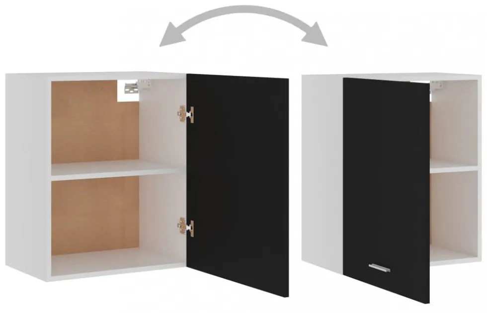 “Lyon” fekete szerelt fa függő szekrény 50 x 31 x 60 cm