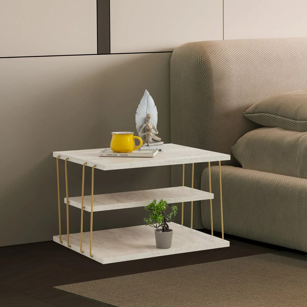 Lifon Gold Travertine kisasztal