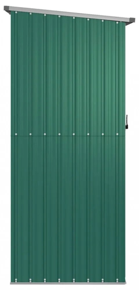zöld horganyzott acél kerti fészer 180,5 x 97 x 209,5 cm