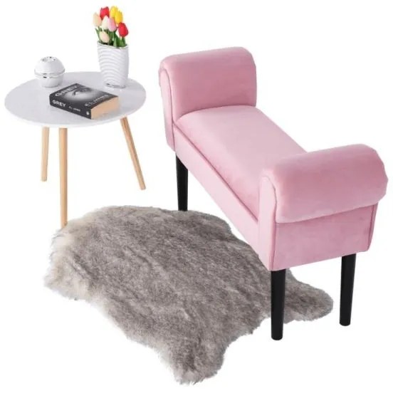 BURDA Velvet fáradt rózsaszín/fekete pad