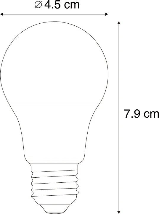 5 darabos intelligens E27 dimmelhető LED izzókészlet P45 Opál 4,9W 470 lm 2200-4000K