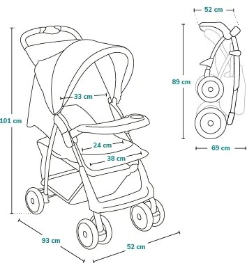 Lionelo - Sport babakocsi EMMA PLUS téglavörös/fekete