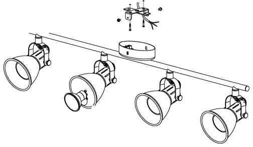 Eglo 96555 - LED Spotlámpa SERAS 4xGU10/3,3W/230V