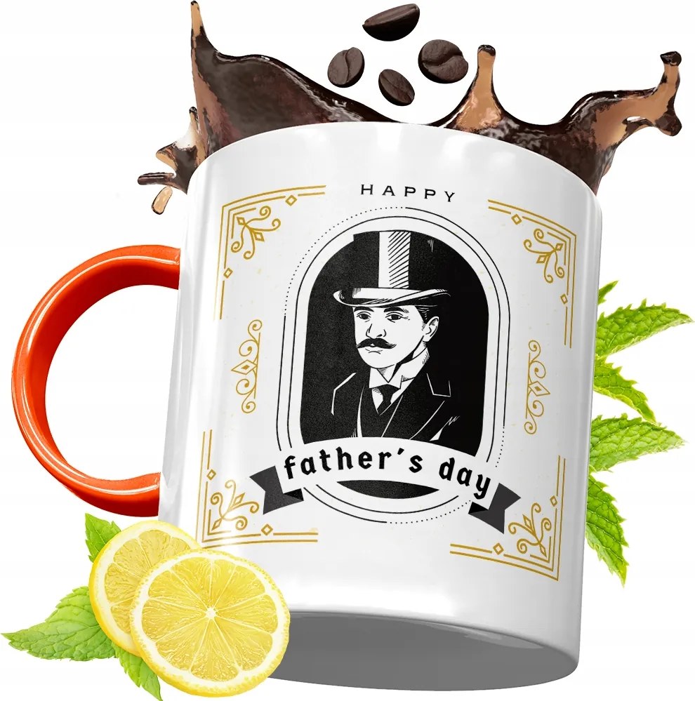 Narancssárga Bögre Apák Napjára Ajándék fényképes nyomtatással