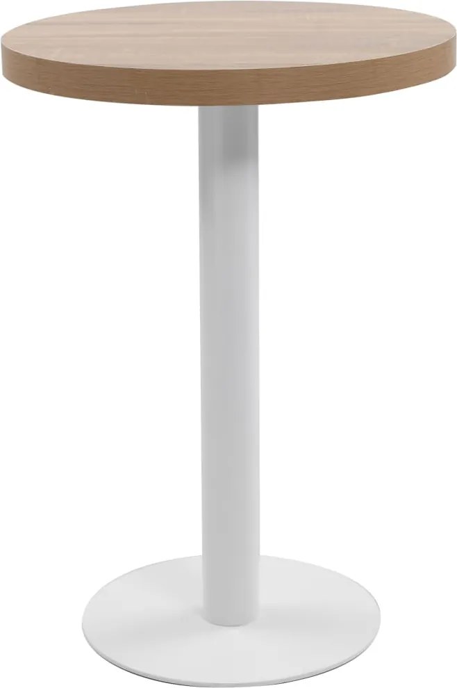 vidaXL világosbarna MDF bisztróasztal 60 cm