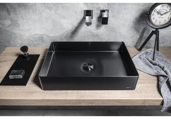 Sapho - AURUM ráültethető mosdó 50x35 cm antracit