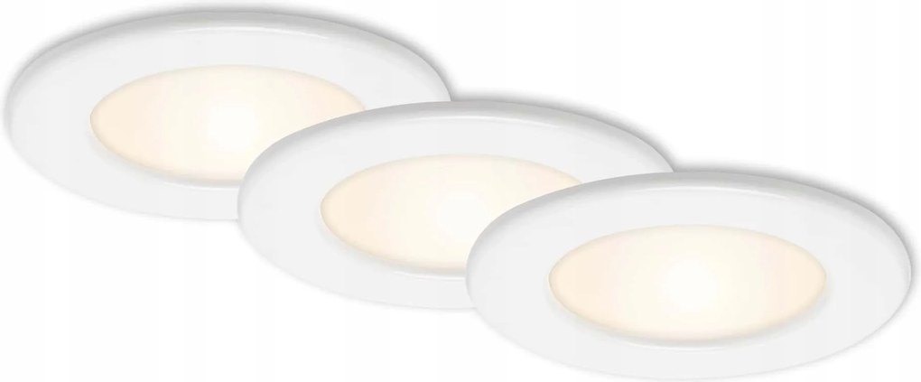 Briloner Led süllyesztett lámpa 3 db, 6 W, IP44, kerek, fehér, átmérő 11,5 cm