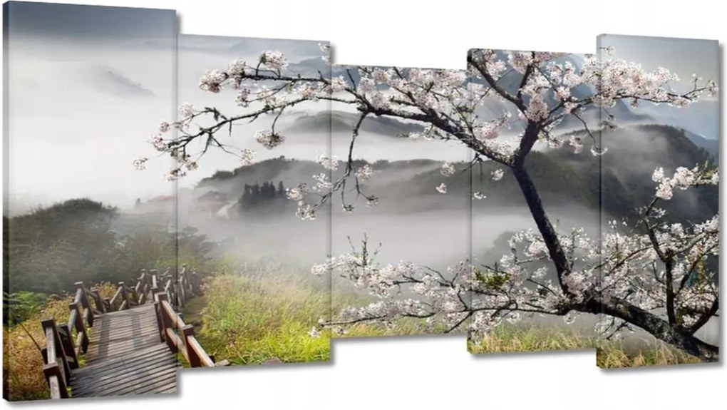 Vászonkép 150x80 Japán Virágzó cseresznye