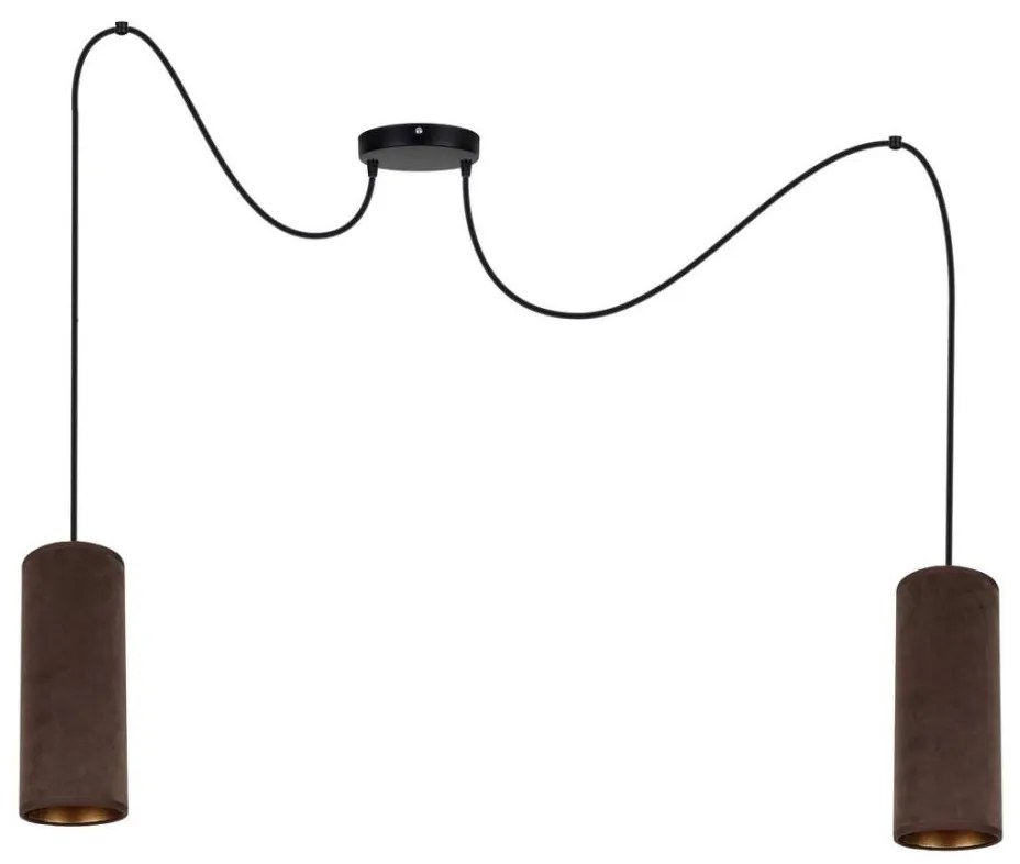 Láncos lámpa AVALO 2xE27/60W/230V barna/réz pavúk