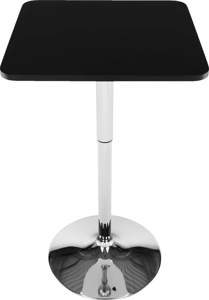 Magasság állítható bárasztal, fekete, 57x84-110 cm, FLORIAN