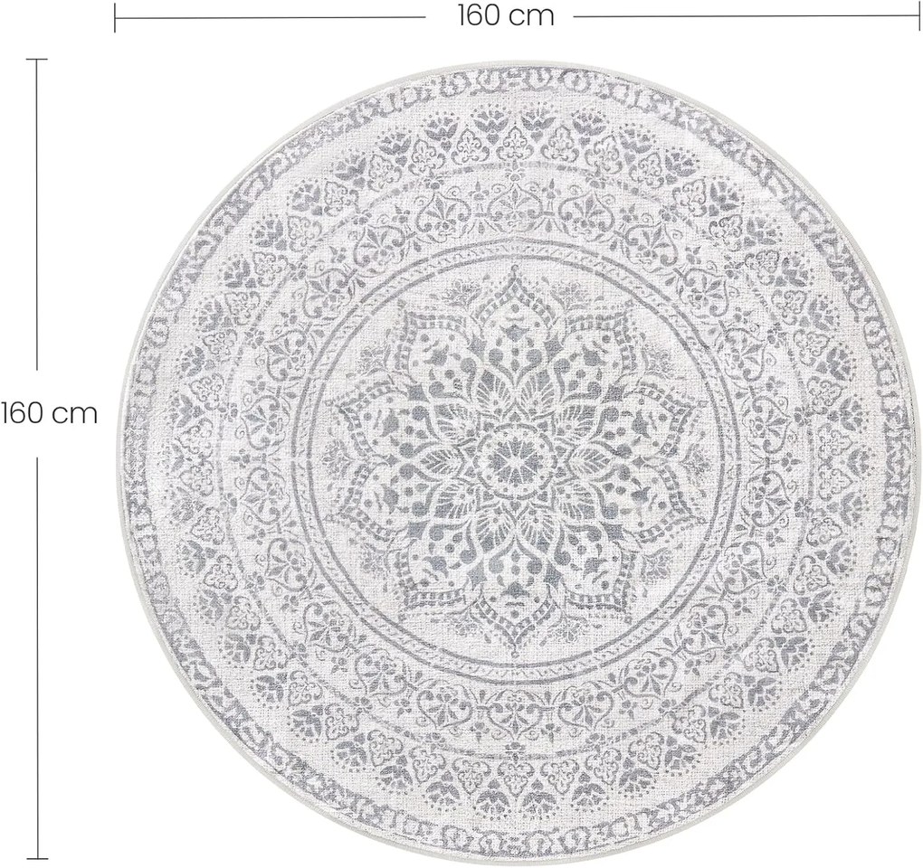 nappali szőnyeg, 160 cm átmérő, szürke