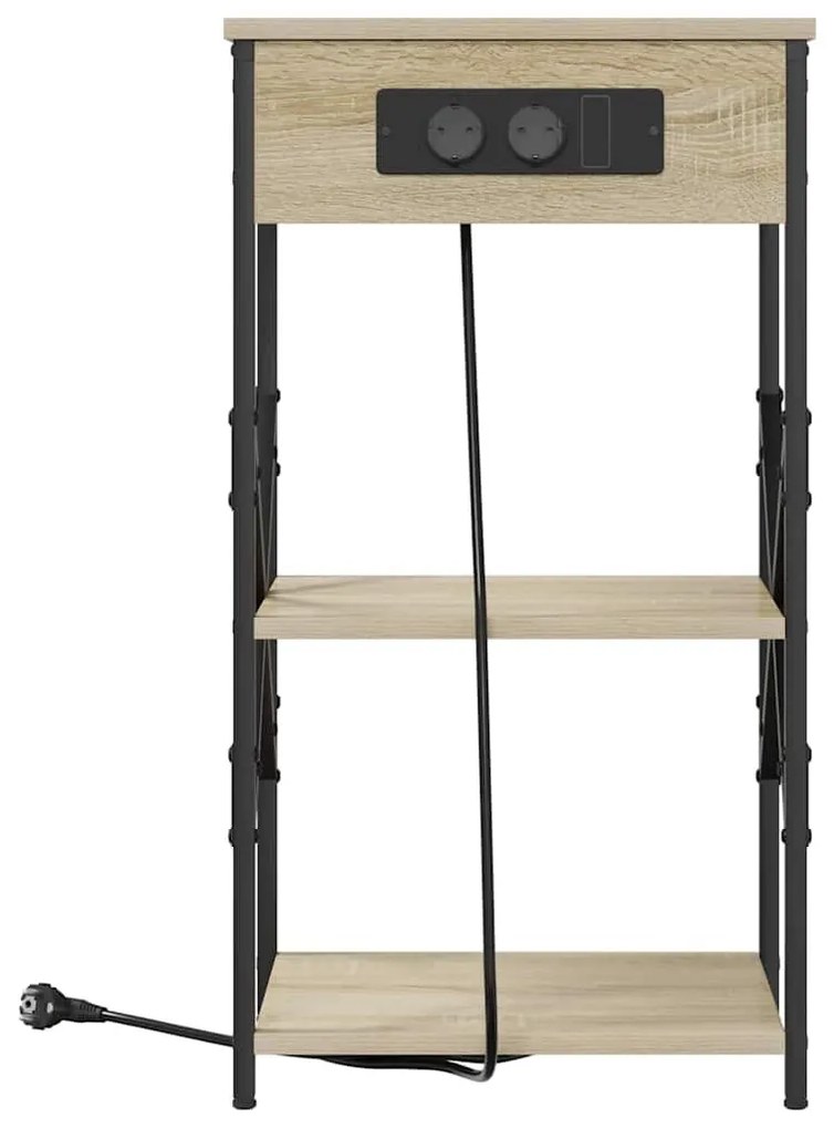 Éjjeli Szekrények 2 pcs sonoma tölgy 41 x 31 x 76 cm Faanyag