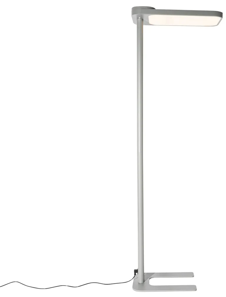 Nappali fényű állólámpa szürke, szögletes, LED-del és dimmerrel - Guzo