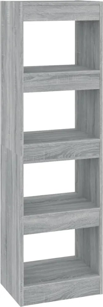 vidaXL szürke sonoma színű könyvszekrény/térelválasztó 40x30x135 cm