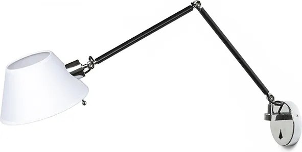 RENDL MONTANA nástěnná bílá/černá chrom 230V LED E27 11W