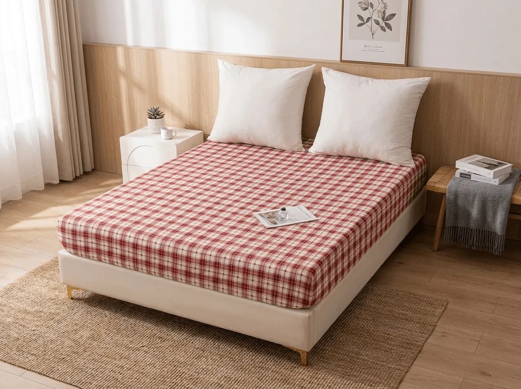 Mikroszálas lepedő TARTAN HEART színes 180x200 cm