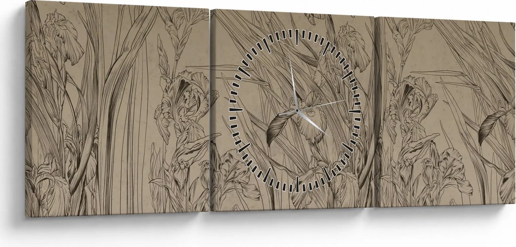 Kép - A növények körvonalai (órával) (90x30 cm)