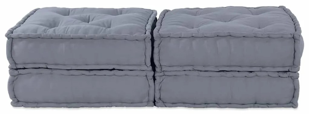Párna 2 pcs Szürke 70 x 70 x 36 cm Poliészter