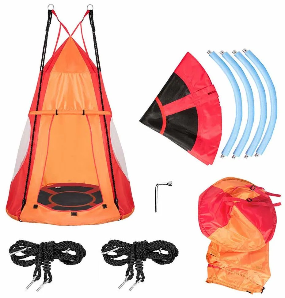 Fészekhinta-110 cm-es-piros-sátorral