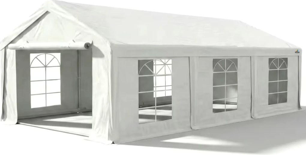 Kerti párty Sátor 5x6 m PVC (500 g/m²) – Fehér, komplett oldalfalakkal -  -