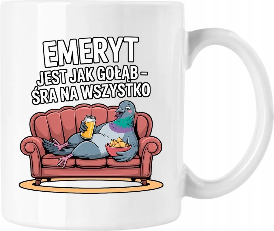 Nyugdíjas bögre nyugdíjas galamb 6 fehér 330ml